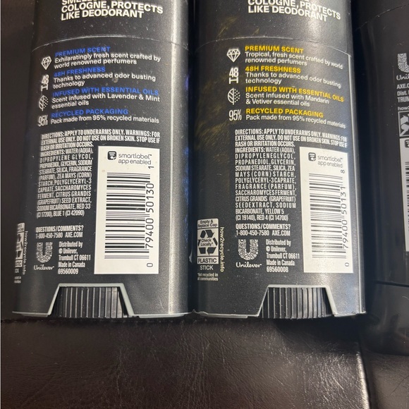 Axe 4pc Deodorant Set - Blue Lavender, Golden Mango, Apollo Scents NWT - Picture 5 of 6